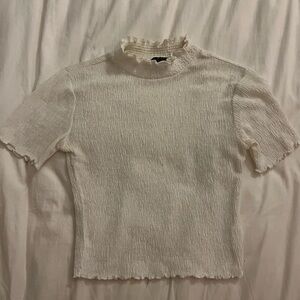TOPSHOP white sheer crop top
